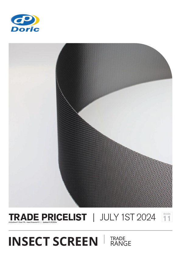 Cover of the Doric TPL Insect Screens 2024 catalogue
